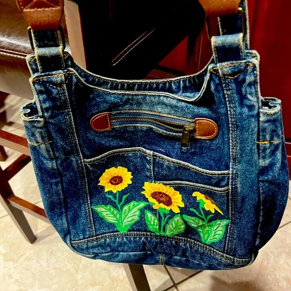 Sunflower Jean Purse - Picture 1 of 16